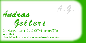 andras gelleri business card